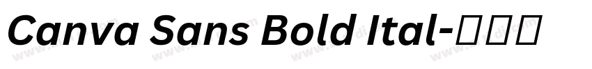 Canva Sans Bold Ital字体转换
